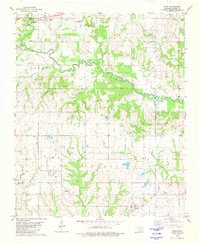 Download a high-resolution, GPS-compatible USGS topo map for Blue, OK (1981 edition)