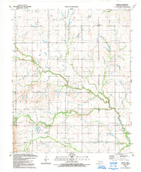 preview thumbnail of historical topo map of Caddo County, OK in 1991