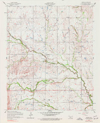 preview thumbnail of historical topo map of Caddo County, OK in 1956