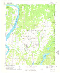 preview thumbnail of historical topo map of Braggs, OK in 1974