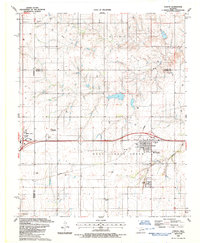 Download a high-resolution, GPS-compatible USGS topo map for Canute, OK (1987 edition)