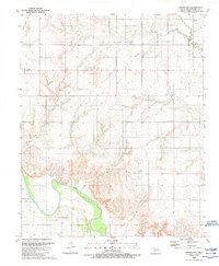 Download a high-resolution, GPS-compatible USGS topo map for Carter East, OK (1989 edition)