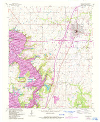 Download a high-resolution, GPS-compatible USGS topo map for Checotah, OK (1993 edition)