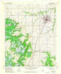 Download a high-resolution, GPS-compatible USGS topo map for Checotah, OK (1964 edition)