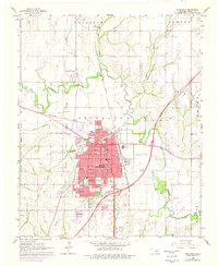 Download a high-resolution, GPS-compatible USGS topo map for Chickasha, OK (1976 edition)