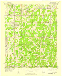 1956 Map of Choctaw, OK, 1957 Print