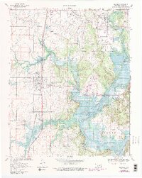 1970 Map of Chouteau, 1982 Print