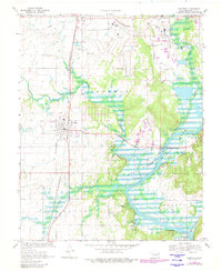 Download a high-resolution, GPS-compatible USGS topo map for Chouteau, OK (1982 edition)