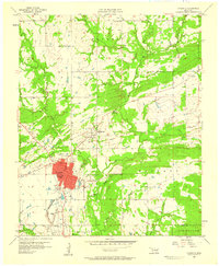 1957 Map of Coalgate, OK, 1958 Print