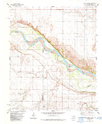 Download a high-resolution, GPS-compatible USGS topo map for Cowboy Springs, OK (1985 edition)