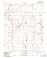 preview thumbnail of historical topo map of Washita County, OK in 1984