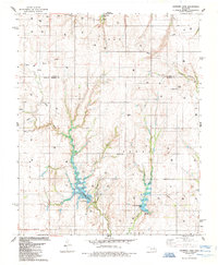 preview thumbnail of historical topo map of Washita County, OK in 1985