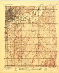 Download a high-resolution, GPS-compatible USGS topo map for Crutcho Creek, OK (1934 edition)