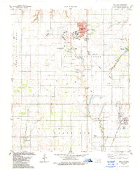 1983 Map of Dill City, OK, 1989 Print