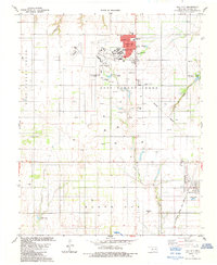 1983 Map of Dill City, OK, 1984 Print