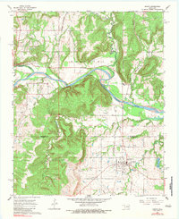 Download a high-resolution, GPS-compatible USGS topo map for Dustin, OK (1983 edition)