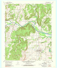 Download a high-resolution, GPS-compatible USGS topo map for Dustin, OK (1986 edition)