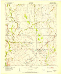 1949 Map of Caddo County, OK, 1953 Print