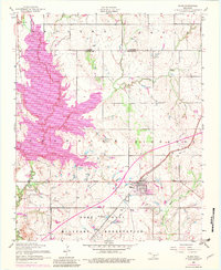 1956 Map of Elgin, OK, 1983 Print