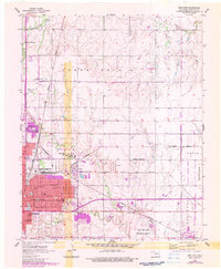 1955 Map of Enid, OK, 1983 Print