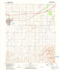 preview thumbnail of historical topo map of Erick, OK in 1989