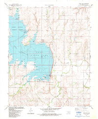 Download a high-resolution, GPS-compatible USGS topo map for Foss Dam, OK (1984 edition)