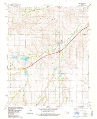 Download a high-resolution, GPS-compatible USGS topo map for Foss, OK (1984 edition)