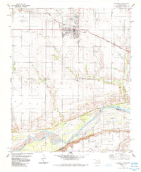 Download a high-resolution, GPS-compatible USGS topo map for Grandfield, OK (1985 edition)