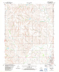 Download a high-resolution, GPS-compatible USGS topo map for Hammon, OK (1987 edition)