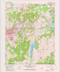 Download a high-resolution, GPS-compatible USGS topo map for Henryetta, OK (1976 edition)