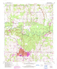 Download a high-resolution, GPS-compatible USGS topo map for Idabel, OK (1993 edition)