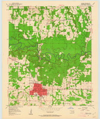 preview thumbnail of historical topo map of Idabel, OK in 1950