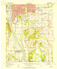 Download a high-resolution, GPS-compatible USGS topo map for Jenks, OK (1953 edition)