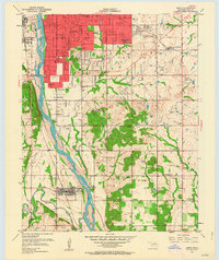 Download a high-resolution, GPS-compatible USGS topo map for Jenks, OK (1964 edition)