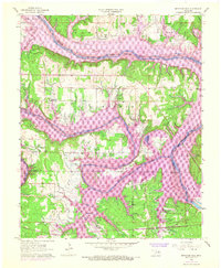 1958 Map of Mannford, OK, 1968 Print