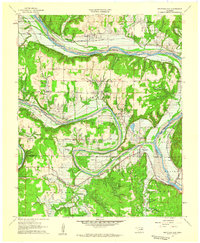 1958 Map of Mannford, OK, 1959 Print