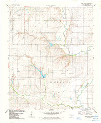 preview thumbnail of historical topo map of Washita County, OK in 1984