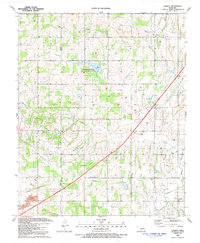 preview thumbnail of historical topo map of Grady County, OK in 1991