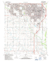 Download a high-resolution, GPS-compatible USGS topo map for Lawton, OK (1991 edition)