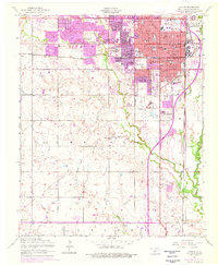 1956 Map of Lawton, OK, 1976 Print