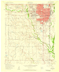 1956 Map of Lawton, OK, 1959 Print