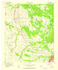 1957 Map of Lehigh, OK, 1958 Print