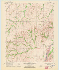 preview thumbnail of historical topo map of Dewey County, OK in 1969