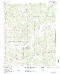 1966 Map of Luther, 1983 Print