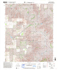 preview thumbnail of historical topo map of Roger Mills County, OK in 1998