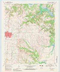 Download a high-resolution, GPS-compatible USGS topo map for Marietta East, OK (1983 edition)