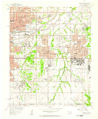 Download a high-resolution, GPS-compatible USGS topo map for Midwest City, OK (1957 edition)