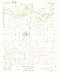 1966 Map of Minco, 1979 Print
