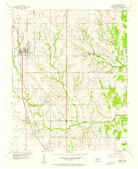 1956 Map of Moore, OK, 1957 Print