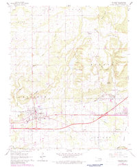 1966 Map of Muldrow, 1983 Print